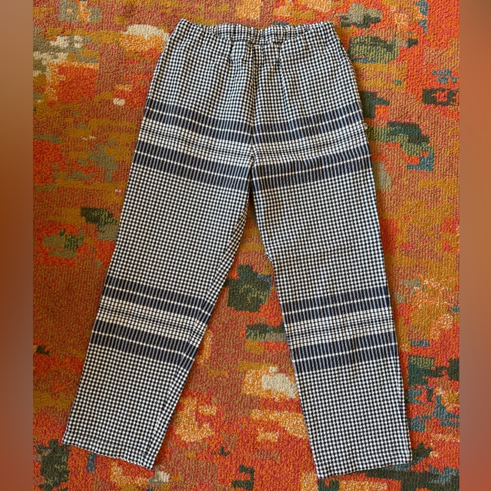 Men's Checkered Chinos in Black and White